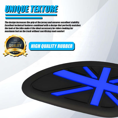 Universal Anti Slip Silicone Tank Pad | Waterproof Motorcycle Sticker for Enhanced Grip and Protection on All Bikes-Blue - Moto Genius