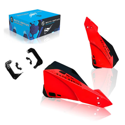 Universal Bicycle Handguards | Premium Protection for All Bike Models, Perfect for Mountain, Road, and Commuter Bike-Red - Moto Genius
