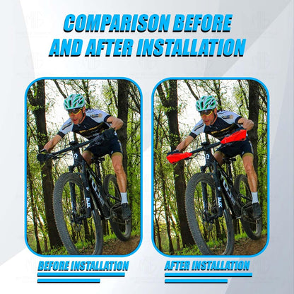 Universal Bicycle Handguards | Premium Protection for All Bike Models, Perfect for Mountain, Road, and Commuter Bike-Red - Moto Genius