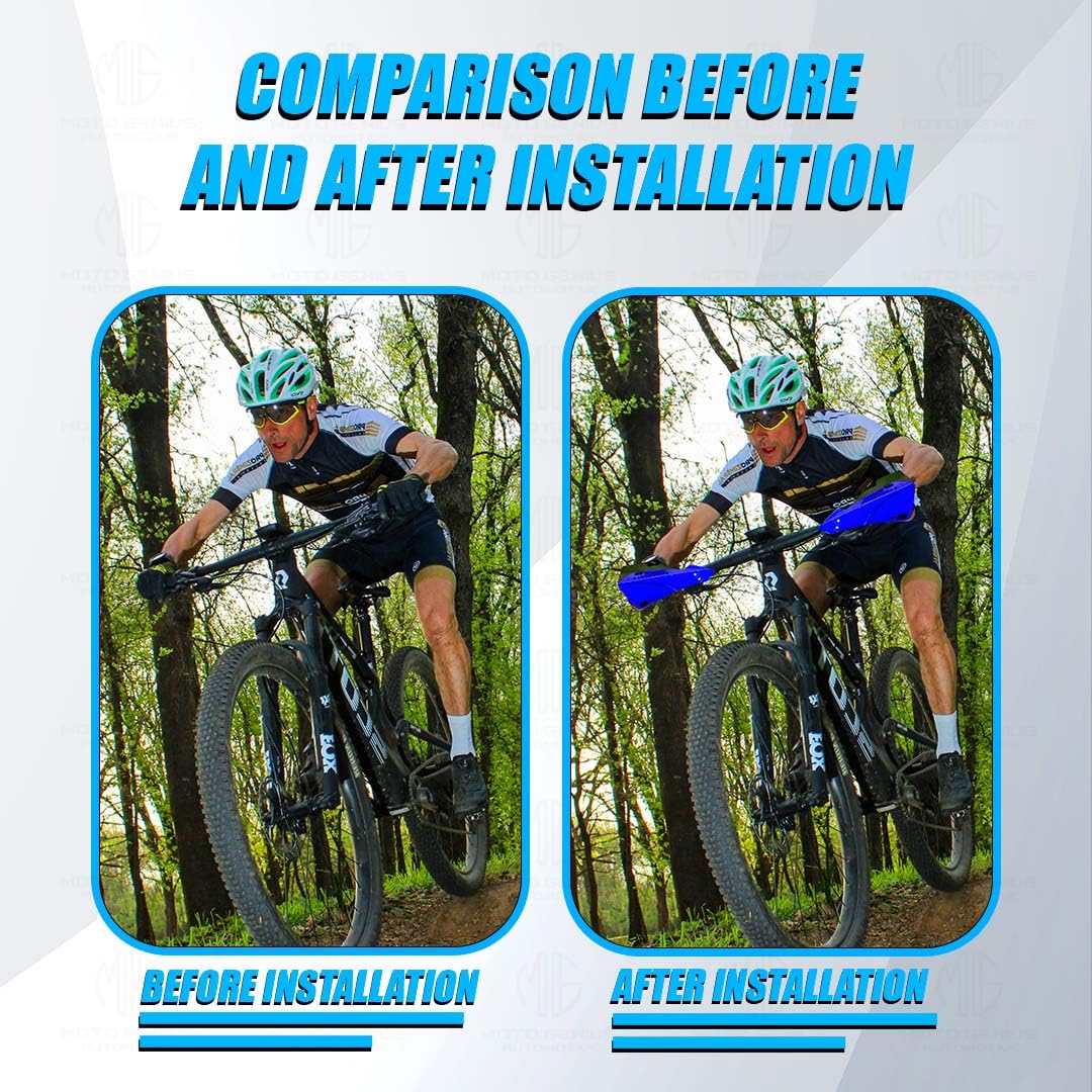 Universal Bicycle Handguards | Premium Protection for All Bike Models, Perfect for Mountain, Road, and Commuter Bikes-Blue - Moto Genius