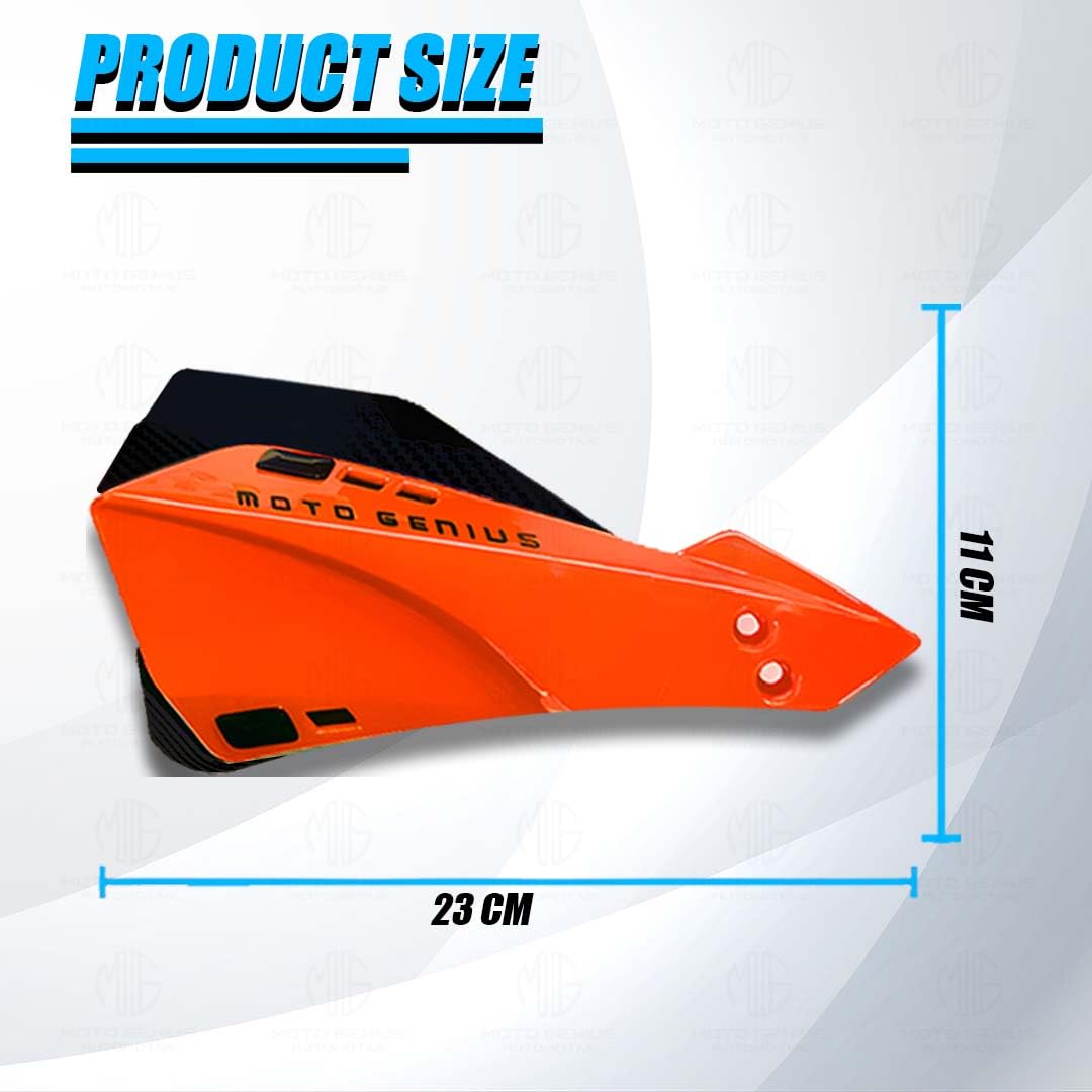 Universal Bicycle Handguards | Premium Protection for All Bike Models, Perfect for Mountain, Road, and Commuter Bikes-Orange - Moto Genius