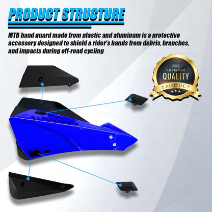 Universal Bicycle Handguards | Premium Protection for All Bike Models, Perfect for Mountain, Road, and Commuter Bikes-Blue - Moto Genius