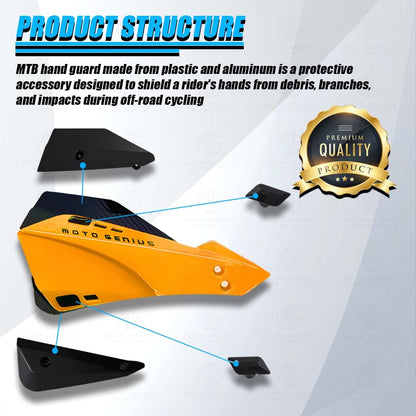Universal Bicycle Handguards | Premium Protection for All Bike Models, Perfect for Mountain, Road, and Commuter Bikes-Gold - Moto Genius