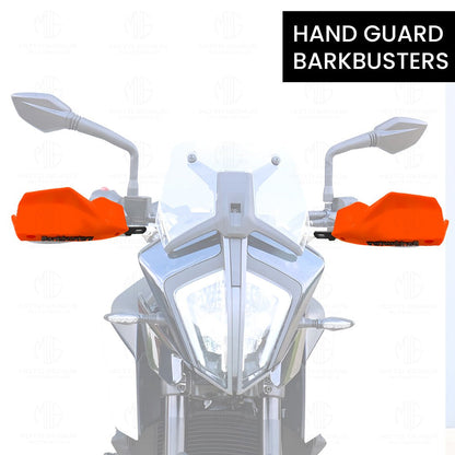 Universal Bike Hand Guards Protectors | Made for Hand Safety While Riding All Motorcycle - (Black)-Orange - Moto Genius