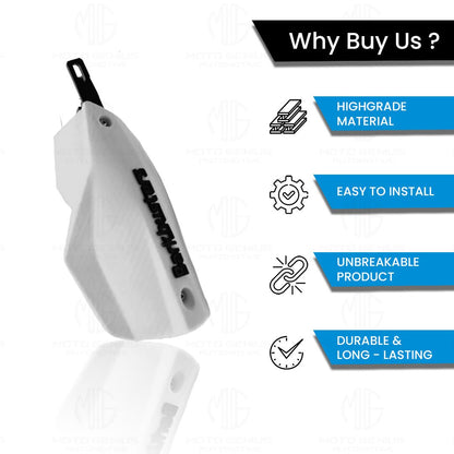 Universal Bike Hand Guards Protectors | Made for Hand Safety While Riding All Motorcycle - (Black)-White - Moto Genius
