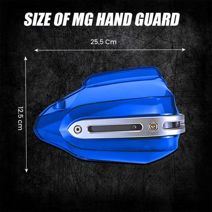 Universal Bike Hand Guards Protectors | Wind Deflector Made for Hand Safety While Riding All Motorcycle-Blue - Moto Genius