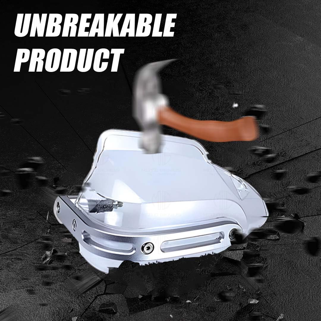 Universal Bike Hand Guards Protectors | Wind Deflector Made for Hand Safety While Riding All Motorcycle-Transparent - Moto Genius
