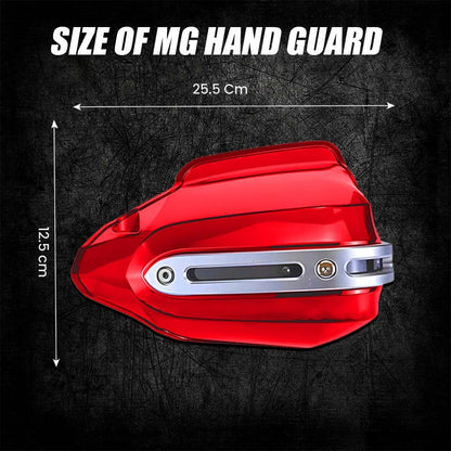 Universal Bike Hand Guards Protectors | Wind Deflector Made for Hand Safety While Riding All Motorcycle-Red - Moto Genius