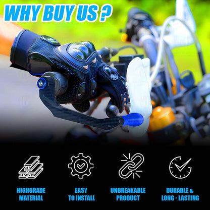 Universal CNC Handlebar Brake Clutch Lever Protector Guard for Motorcycles & Bikes | Durable and Stylish-Blue - Moto Genius