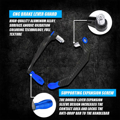 Universal CNC Handlebar Brake Clutch Lever Protector Guard for Motorcycles & Bikes | Durable and Stylish-Blue - Moto Genius