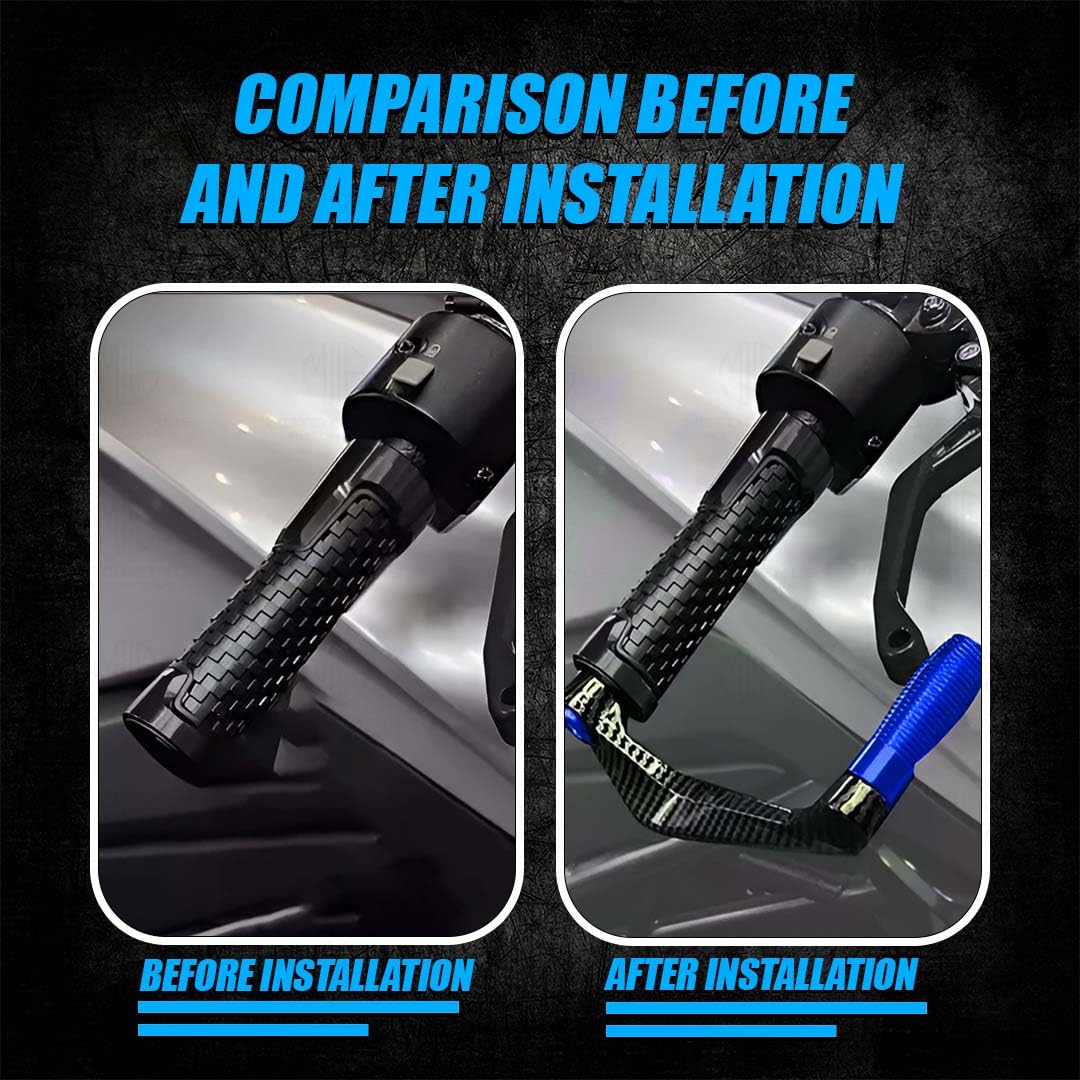 Universal CNC Handlebar Brake Clutch Lever Protector Guard for Motorcycles & Bikes | Durable and Stylish-Blue - Moto Genius