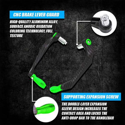 Universal CNC Handlebar Brake Clutch Lever Protector Guard for Motorcycles & Bikes | Durable and Stylish-Green - Moto Genius
