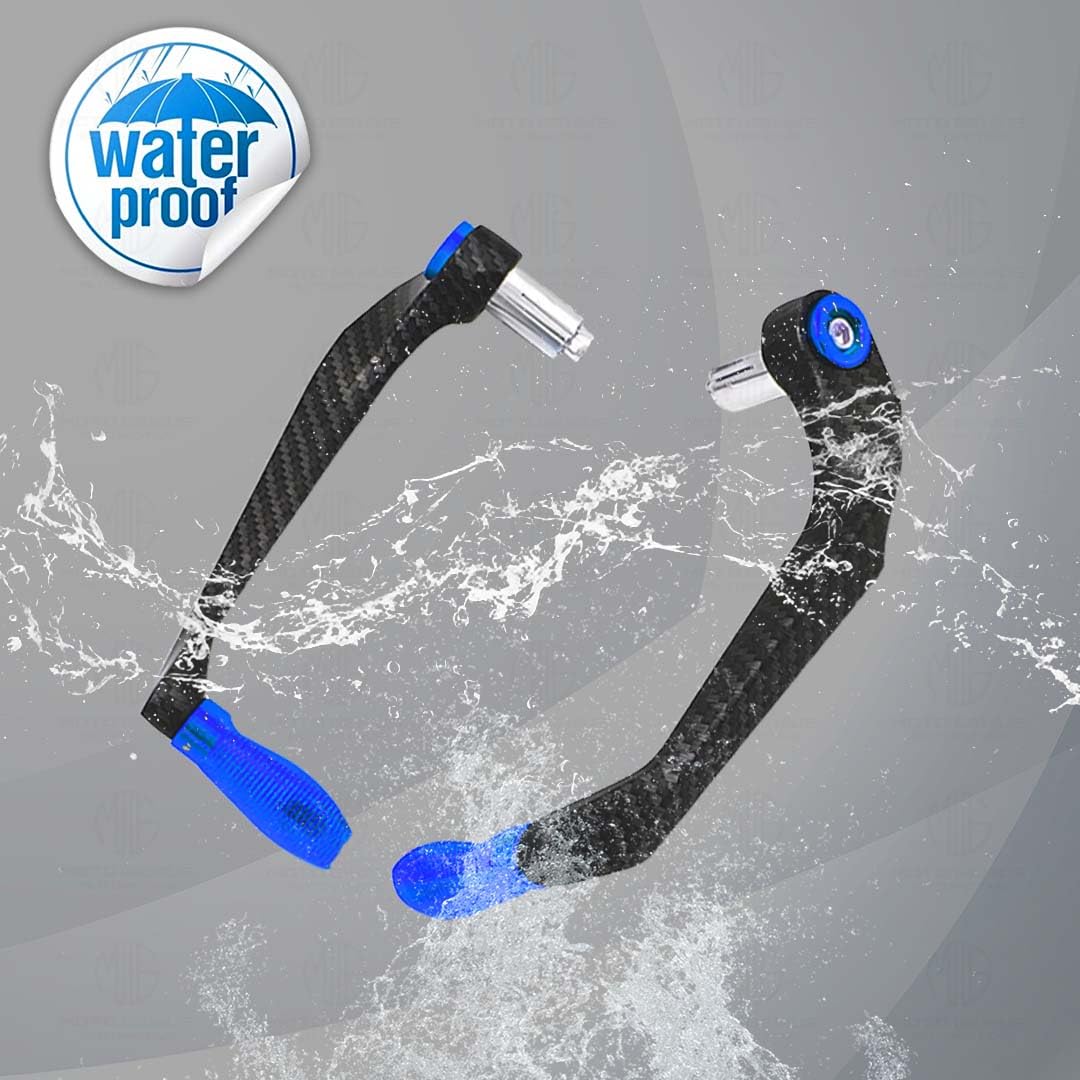 Universal CNC Handlebar Brake Clutch Lever Protector Guard for Motorcycles & Bikes | Durable and Stylish-Blue - Moto Genius