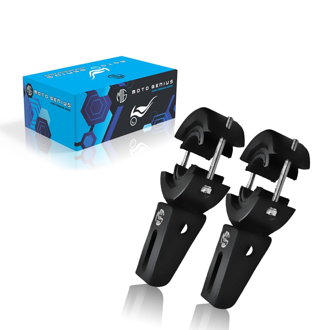 Universal Fog Light Mount | Durable Clamps for Off-Road & Driving Lights, 51 MM (Pack of 2)-Black - Moto Genius
