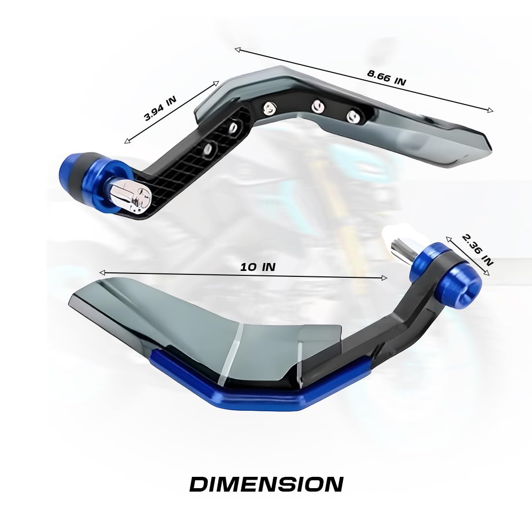 Universal Motorcycle Brake and Clutch Lever Guard | Extendable Handlebar Protector Handguards-Blue - Moto Genius