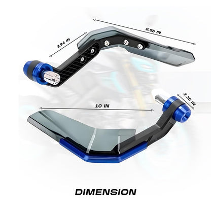 Universal Motorcycle Brake and Clutch Lever Guard | Extendable Handlebar Protector Handguards-Blue - Moto Genius