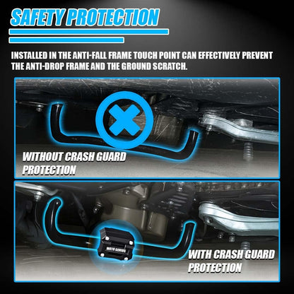 Universal Motorcycle Engine Crash Guard Sliders | Lightweight Plastic Anti-Drop Protector for Crash Guard | Fits Most Motorbike Models (Pack of 2) - Moto Genius