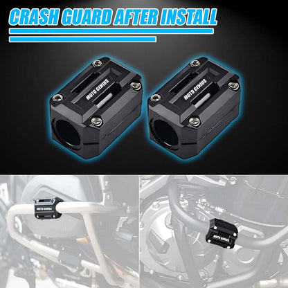 Universal Motorcycle Engine Crash Guard Sliders | Lightweight Plastic Anti-Drop Protector for Crash Guard | Fits Most Motorbike Models (Pack of 2) - Moto Genius