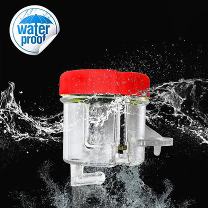 Universal Motorcycle Front Brake Clutch Fluid Reservoir Tank | Durable Plastic Master Cylinder Oil Cup for Hydraulic Brake and Clutch Systems-Red - Moto Genius