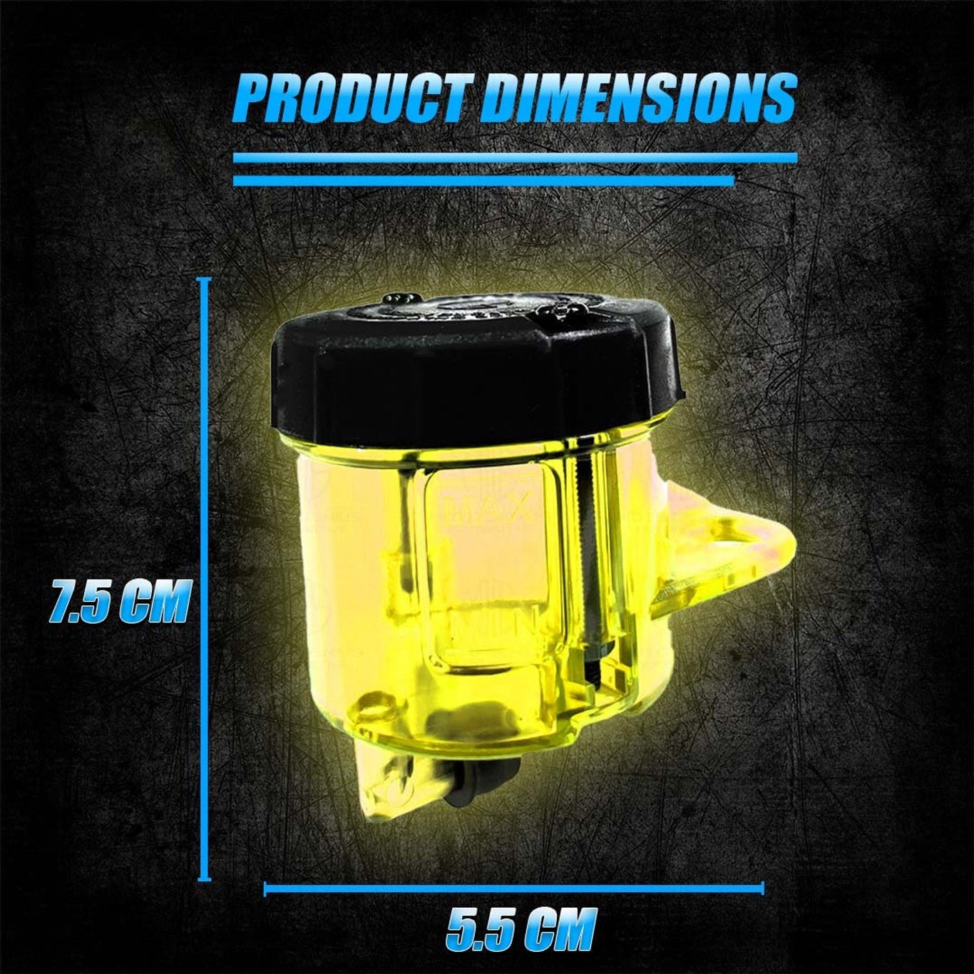 Universal Motorcycle Front Brake Master Cylinder Oil Reservoir Tank Cup | Durable Replacement for Hydraulic Brake and Clutch Systems (Pack of 2)-Neon - Moto Genius