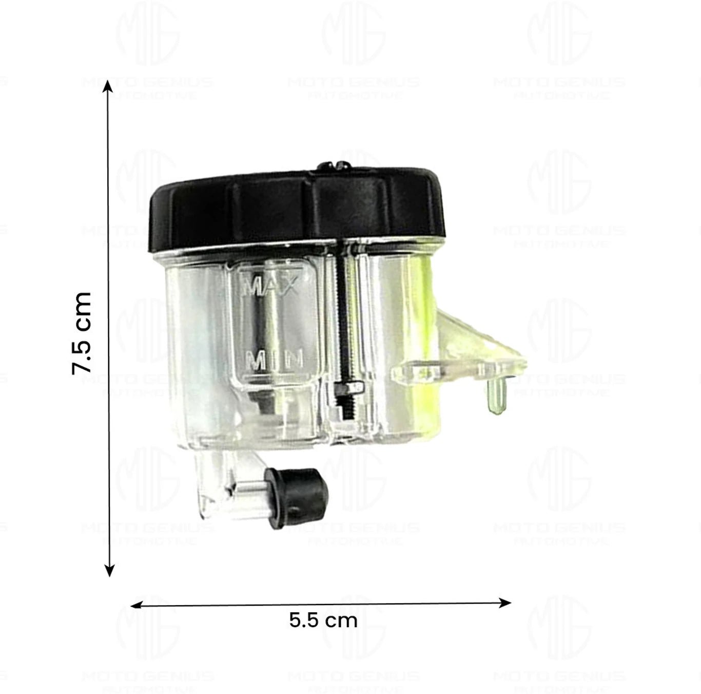 Universal Motorcycle Front Brake Master Cylinder Oil Reservoir Tank Cup | Durable Replacement for Hydraulic Brake and Clutch Systems (Pack of 2)-Transparent - Moto Genius