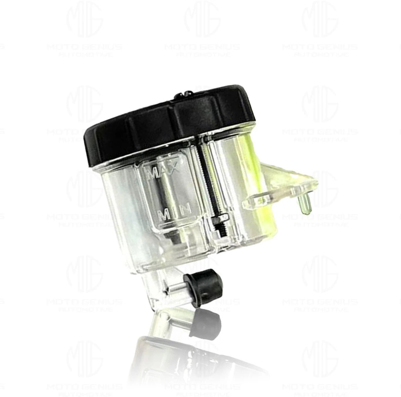 Universal Motorcycle Front Brake Master Cylinder Oil Reservoir Tank Cup | Durable Replacement for Hydraulic Brake and Clutch Systems (Pack of 2)-Transparent - Moto Genius