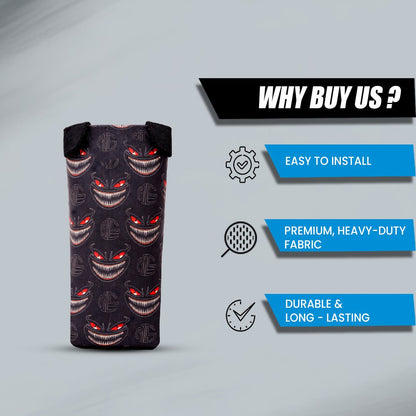 Universal Motorcycle Front Fork Seal Covers Black Waterproof Fabric | Dust Dirt Protection Fork Guards | Dark Horror Look– Protect from Silent Damage-Black - Moto Genius