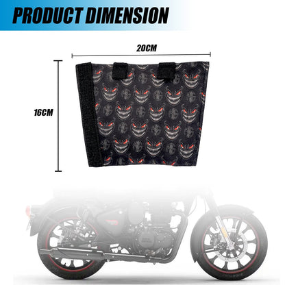 Universal Motorcycle Front Fork Seal Covers Black Waterproof Fabric | Dust Dirt Protection Fork Guards | Dark Horror Look– Protect from Silent Damage-Black - Moto Genius