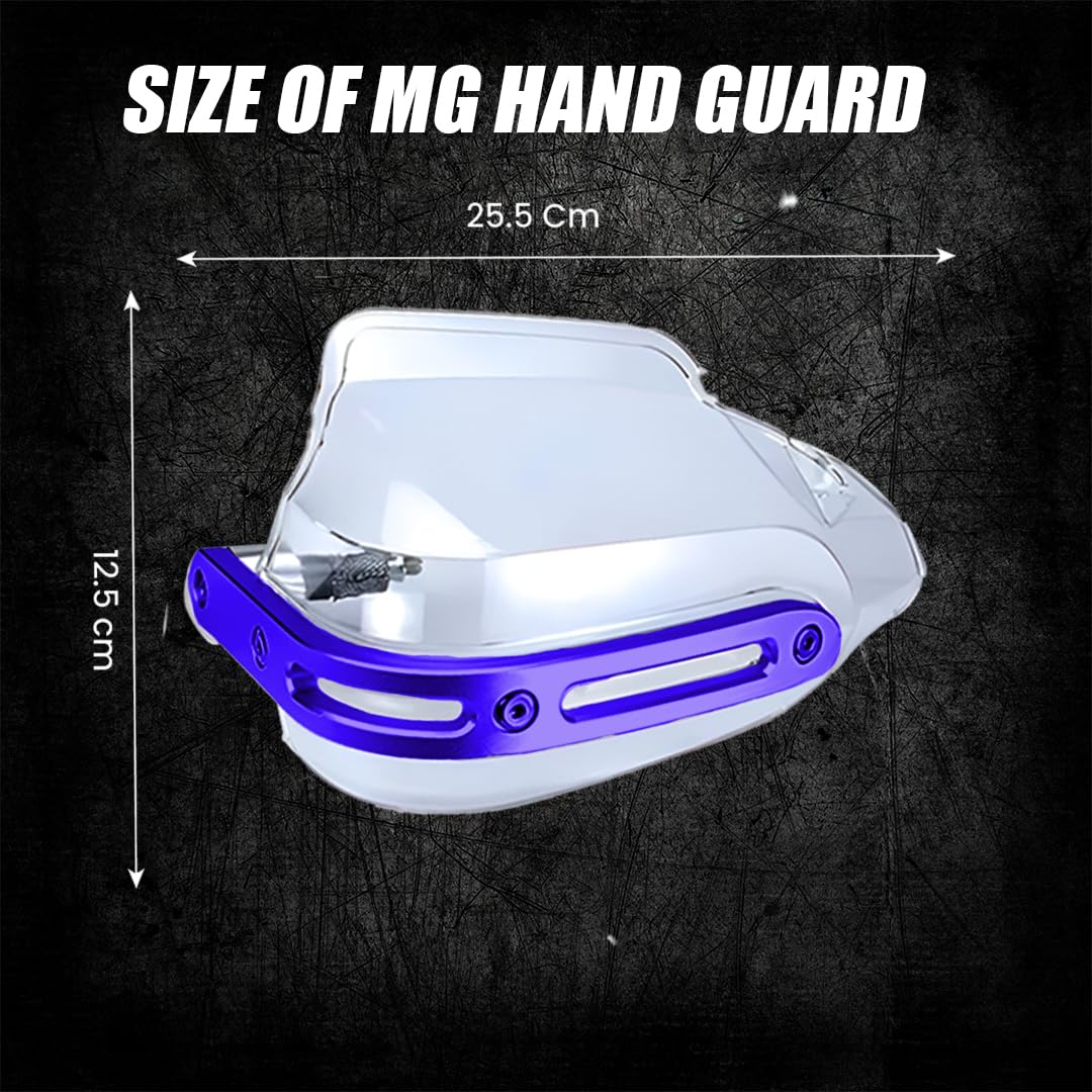 Universal Motorcycle handguard | Bike Wind Deflector Protectors for Handlebar Hand Safety, Fits Most Motorcycles-Blue - Moto Genius