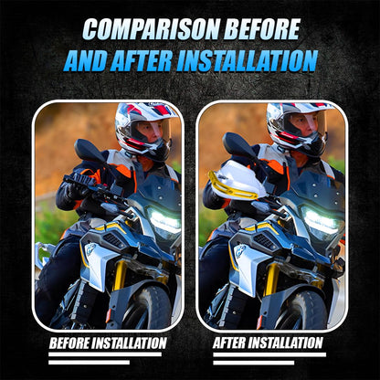 Universal Motorcycle handguard | Bike Wind Deflector Protectors for Handlebar Hand Safety, Fits Most Motorcycles-Gold - Moto Genius