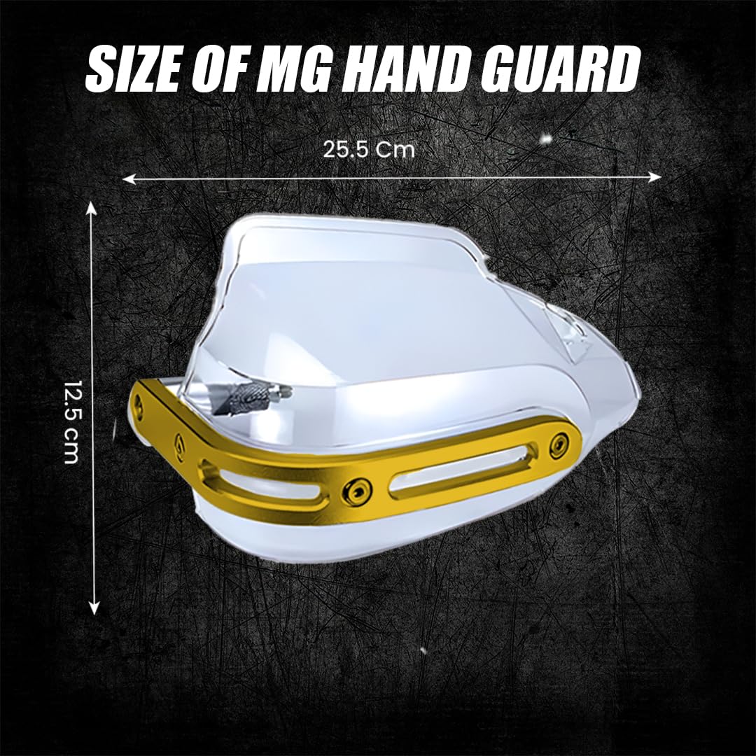 Universal Motorcycle handguard | Bike Wind Deflector Protectors for Handlebar Hand Safety, Fits Most Motorcycles-Gold - Moto Genius