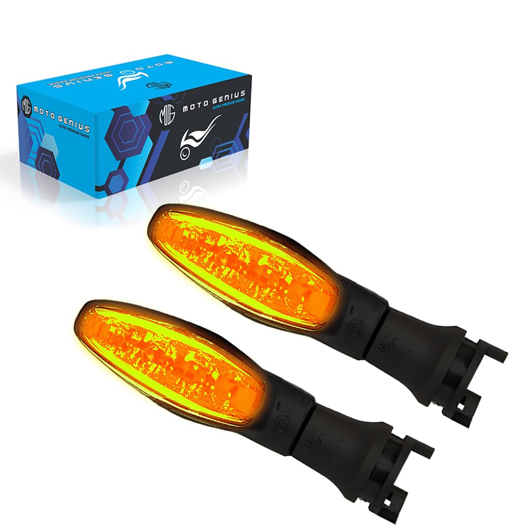 Waterproof Flexible Silicone Rubber LED Indicator Light for FZ, R15, MT15 (BS4 + BS6), Ray Z | Unbreakable, Premium, and Durable Motorcycle Turn Signal Lights-1 Pair - Moto Genius