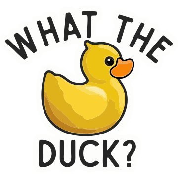 What the Duck 3D Vinyl Sticker Waterproof Decals for Motorcycle, Helmet & Laptop | Edgy Aesthetic Stickers for Bikes and cars - Moto Genius