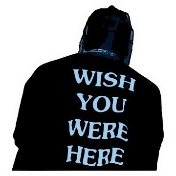 Wish you were Here 3D Vinyl Sticker Waterproof Decals for Motorcycle, Helmet & Laptop | Edgy Aesthetic Stickers for Bikes and cars - Moto Genius