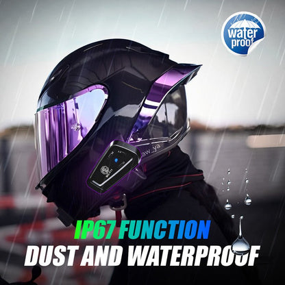 Y11 Motorcycle Helmet Bluetooth Headset V5.2 – HIFI Stereo, Noise Reduction, 500mAh Battery, Hands-Free Calls, Voice Assistant, IPX6 Waterproof, Easy Install - Moto Genius
